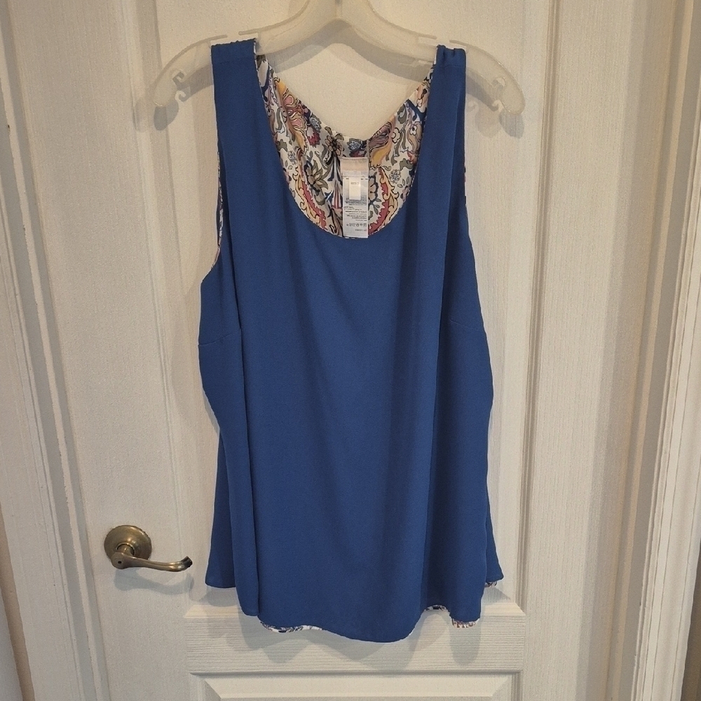 Chico's Floral Paisley Long Cardigan and Tank Set Chico's Size 4 - Picture 12 of 13